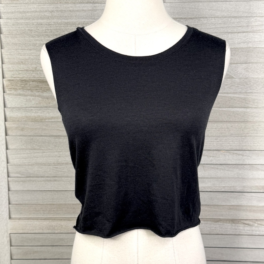 FIREHOUSE Women's Black Cropped Tank Top-XL